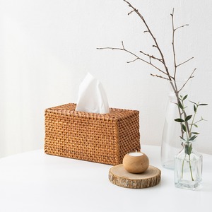 Tissue <b>Storage</b> Holder Cover Cases for Car Kitchen Home <b>Paper</b> Roll Rattan <b>Box</b> Holders Premium Quality - Product Image 2