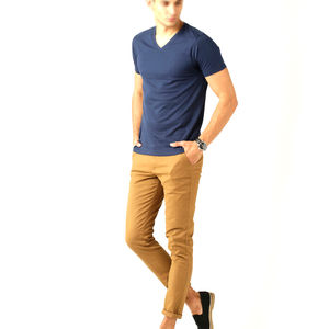 T-shirt pour homme à col rond, coupe ajustée, 100% coton, 2026, avec logo imprimé personnalisé, tissu de haute qualité, service OEM, fabricant de t-shirts - Product Image 4