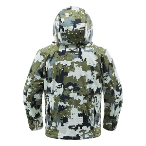 Chaqueta Táctica Impermeable de Softshell para Hombre, Cortavientos con Cuello Alto y Capucha para Caza - Product Image 2