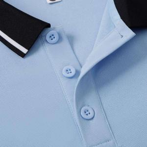 Polos en polyester/coton de haute qualité, logo personnalisé, polos de travail pour hommes, couleur assortie, col à revers, polos de golf d'été pour les travailleurs - Product Image 3