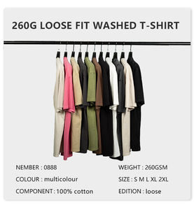 Camiseta Oversize de Algodón con Estampado Digital Personalizado, Efecto Desgastado y Lavado Ácido para Hombre, Estilo Urbano y Gráfico - Product Image 5