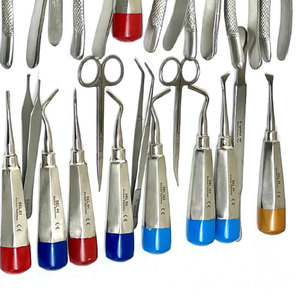 Kit de Instrumentos Quirúrgicos Dentales Alemán Premium de 82 Piezas, Juego de Elevadores y Pinzas para Extracción, Instrumentos Quirúrgicos de Odontología con Certificación CE - Product Image 2