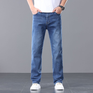 BEST ROCK INTERNATIONAL Jeans Azules de Hombre de Alta Gama, Corte Recto y Relajado, Novedad 2026, Pantalones Casuales Elásticos Lavados 100% - Product Image 5
