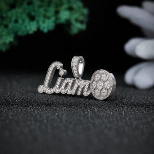Liam Name Pendant Necklace 925 Silver Gold Plated Moissanite Pave Setting Luxury Hiphop Unisex Party Jewelry Gift - Product Image 2