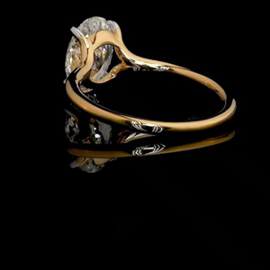 Trending IcedJewelz 3Carat Oval Cut Lab Grown Diamond Engagement Wedding <b>Ring</b> <b>14k</b> Yellow <b>Gold</b> - Product Image 2