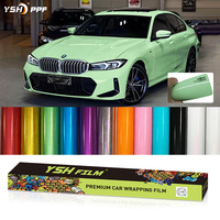 Film de protection de peinture automobile TPU bleu brillant 7,5 mil avec auto-réparation et changement de couleur pour carrosserie - Garantie 10 ans