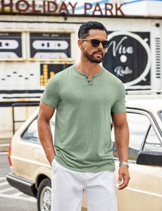 Camiseta de Cuello en V Premium para Hombre, Algodón Jersey, Ligera, Cómoda, Básica, Informal, Calidad de Exportación, Venta al Por Mayor - Product Image 3