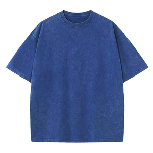 Camiseta Extra Grande para Hombre, Estilo Vintage, Lavada con Ácido, Logotipo Personalizado, 100% Algodón, Estilo Urbano, Gráfico Retro - Product Image 2