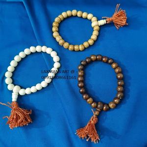 Pulseras de cuentas de Rudraksha de oración hindú, pulseras de oración de cuentas de madera de la India, pulseras de cuentas de hueso, pulseras de cuentas de madera - Product Image 1