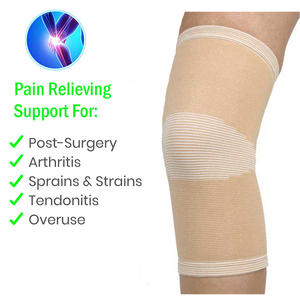 สนับเข่าแบบถักจากไนลอน ยาง และสแปนเด็กซ์ ปรับได้สำหรับผู้ใหญ่ ป้องกันการบาดเจ็บ ทนทานต่อการฉีกขาด เหมาะสำหรับผู้ป่วยโรคข้ออักเสบ - Product Image 5