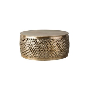 Shiny Hammered Metal Coffee <b>Table</b> <b>Gold</b> Finished For Home Hotels Living Room Decorative Furniture <b>Round</b> Coffee <b>Table</b> - Product Image 1