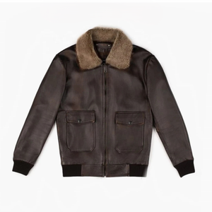 2025 Nueva chaqueta de cuero de motorista clásica para hombre, abrigo informal de manga larga de alta calidad para invierno, primavera y otoño, moda - Product Image 1