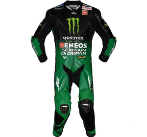 Combinaison de course Maverick Vinales Ramaha MotoCP en cuir de vachette et de kangourou de 1,3 mm, combinaison de moto/Traje avec protection CE - Product Image 1