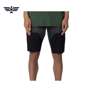 Custom Men's Straight-leg Mid Waist Ripped Knitted Denim <b>Shorts</b> Breathable Washable <b>Zippers</b> 100% Cotton 300g Summer Casual Wear - Product Image 1