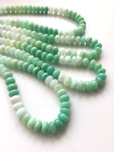 Perles de boule en opale bleue naturelle, 1 brin, pierres précieuses naturelles pour la fabrication de bijoux fins - Product Image 3