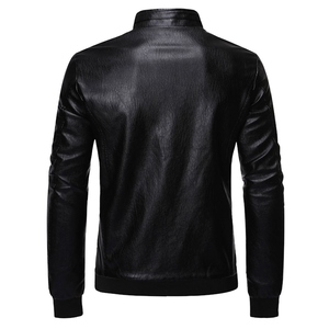 Nouvelle veste d'hiver élégante en cuir de vache véritable pour hommes, gaufrée effet crocodile, faite à la main, vente en gros - Product Image 6