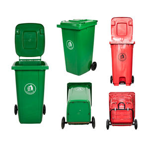 Poubelles de déchets industrielles résistantes bleues/vertes/rouges poubelle de cuisine en plastique recyclable extérieure du restaurant 240l - Product Image 6