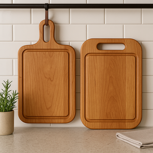 Grande planche à découper en bois d'acacia avec poignées latérales et rainure pour les jus, planche de cuisine en bois massif, planche à découper de boucher OEM - Product Image 4