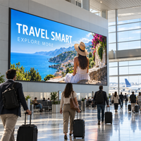 Écran d'affichage publicitaire LED commercial P1.25 3840Hz, écran LED fixe intérieur sans soudure pour terminal aéroportuaire
