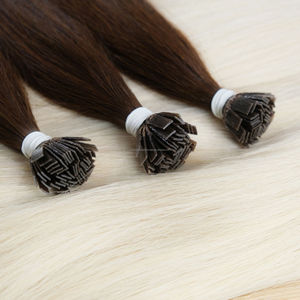 Extensions de cheveux pré-collées à la kératine à pointe plate, couleur rouge, cheveux Remy fabriqués au Vietnam, vente en gros - Product Image 6