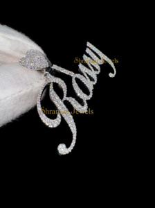 925 Argent Moissanite Diamant Personnalisé Cursive Nom Initial Romantique Hip Hop Coeur Bail Cristal Collier Fine Pendentifs Charmes Cadeau - Product Image 4