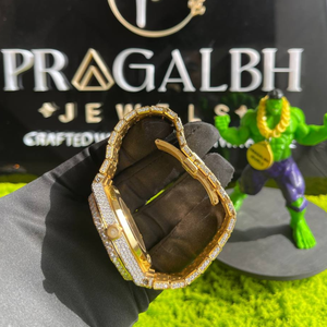 Reloj de Diamantes Moissanite Totalmente Cubierto de Piedras, Regalo de Cumpleaños de Lujo para Hombre, Estilo Hip Hop VVS - Product Image 5