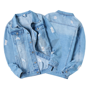 <b>Men's</b> Light Blue Washed Denim Trucker <b>Jacket</b> Button Closure Long Sleeve Regular Fit Casual Jean <b>Jacket</b> Streetwear Outerwear - Product Image 5