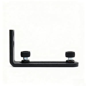 <span class=keywords><strong>ECREW</strong></span> Herrajes Modernos Negros para Puertas Correderas Tipo Granero, Guía Inferior de Acero para Protección de Seguridad, para Puertas de Madera de Entrada/Baño, Fácil Instalación con Tornillos, 1 Año de Garantía - Product Image 2