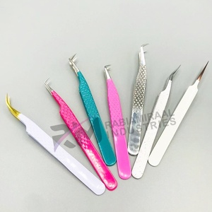 Pinzas de Precisión RMI de Acero Inoxidable para Pestañas, Antiestáticas, Punta Suave de 10 mm, Herramientas de Maquillaje, Extensión de Pestañas, Polvo Multicolor - Product Image 6