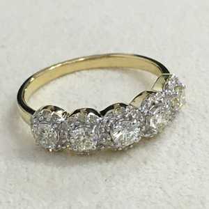 Anillo de Compromiso y Boda con Diamante Blanco Natural de Corte Redondo de 1.12 Ct para Mujer, Plata de Ley 925, Joyería Fina al por Mayor - Product Image 1