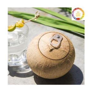 Noix de coco jeune et fraîche |   Capuchon à ouverture facile |   Prêt à boire |   Idéal pour les fournitures de plage et de villégiature estivales |   Vente en gros au Vietnam - Product Image 3
