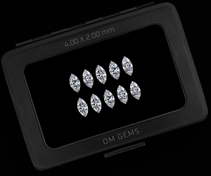 เพชร OM GEMS 4.0 x 2.0 มม. ทรงมาร์คีส์ สี D เจียระไนแฟนซี เจาะด้วยเลเซอร์ เพชรเลี้ยงในห้องปฏิบัติการ ทรงโบราณ ดีไซน์พิเศษ แบบเม็ดเดี่ยว สามารถปรับแต่งได้ - Product Image 3