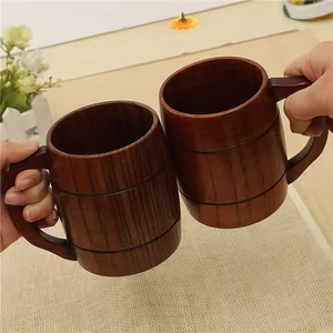 Taza de Madera Natural Premium, Ecológica, Estilo Japonés Vintage, para Bebidas Calientes y Frías, Café y Té - Product Image 1