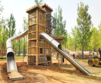 Parque infantil al aire libre, Columpio de madera, parque infantil al aire libre, parque infantil de madera para niños, parque infantil al aire libre