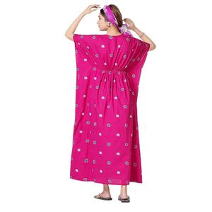 Robe de nuit maxi en coton – Vêtement de nuit confortable et ample avec des imprimés élégants, léger et respirant – Parfait - Product Image 3