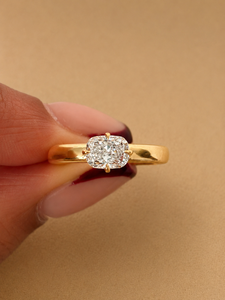 แหวนหมั้นเพชรเม็ดเดี่ยวทรงคุชชั่น 1 กะรัต ทอง 14K เพชรเพาะเลี้ยง ได้รับการรับรองจาก IGI แหวนแต่งงาน - Product Image 1