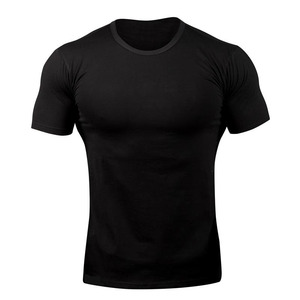 Camiseta de Compresión de Manga Corta para Hombre, Color Verde Oliva, Cuello Redondo, Corte Ajustado, Capa Base Deportiva - Product Image 2