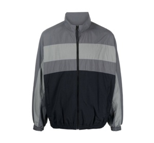 OEM Manufacturer Plus Size Breathable Nylon Windbreaker <b>Jacket</b> Custom Woven Fabric Fur Street Wear Color Block Embroidery <b>Men</b> - Product Image 2