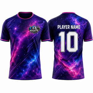 เสื้อทีมฟุตบอลผ้าโพลีเอสเตอร์ระบายอากาศได้ดีผ้าแห้งเร็วดูดซับความชื้น - Product Image 1