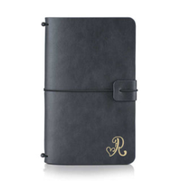Carnet en cuir PU de qualité supérieure avec fermeture élastique, carnet personnalisé avec monogramme, agenda de bureau, cadeau d'écriture