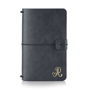 Premium PU Leather Journal with Elastic Closure Customized <b>Notebook</b> Initial Monogram Office Diary Writing Gift - Product Image 2
