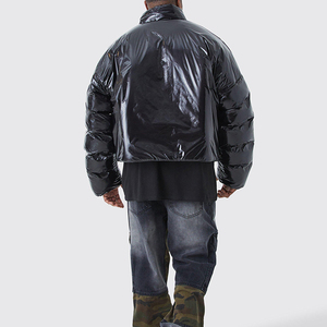 Veste d'hiver rembourrée en duvet d'oie personnalisée, imperméable, chaude, pour homme, taille plus, veste d'hiver matelassée - Product Image 2