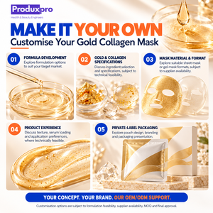 แผ่นมาส์กหน้า OEM/ODM ผสมทองคำ 24K คริสตัลไฮยาลูรอนิก แอซิด ออร์แกนิค ช่วยเติมความชุ่มชื้น ลดเลือนริ้วรอย ผิวขาวกระจ่างใส กลิ่นลาเวนเดอร์ - Product Image 2