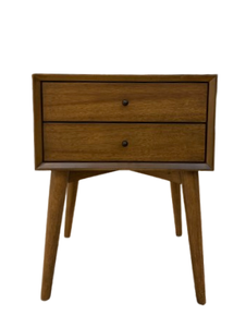 Table de chevet moderne du milieu du siècle avec 2 tiroirs et USBC à côté de la table pour les meubles de maison de chambre à coucher fabriqués au Vietnam - Product Image 5