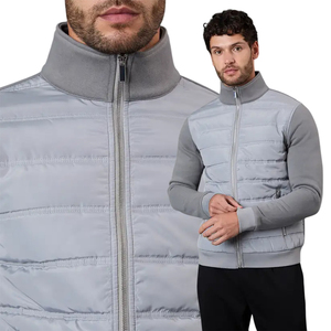 เสื้อแจ็คเก็ตพัฟเฟอร์แบบเย็บลายด้าน ผิวสัมผัสนุ่ม น้ำหนักเบา สำหรับผู้ชาย ไซส์อเมริกา เสื้อโค้ทกันหนาวบุใยสังเคราะห์ ผู้ผลิตเสื้อผ้า รับพิมพ์ลายตามสั่ง แบรนด์ส่วนตัว - Product Image 4