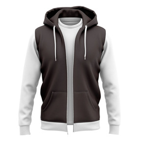 Sweat-shirts à capuche zippés élégants pour hommes, en molleton de coton de qualité supérieure, style streetwear moderne, fabricant OEM ODM - Product Image 1