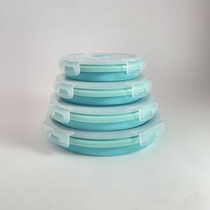 Lonchera Redonda Plegable de Silicona – Contenedor de Alimentos Ahorrador de Espacio, Hermético y de Grado Alimenticio para el Trabajo, la Escuela y Viajes - Product Image 4