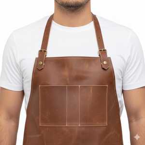 Minimalist Leather Apron Sleek Design Protection Smell Proof Multi-Function Durable Construction for Modern Professionals - Product Image 3