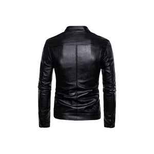 Men PU Leather <b>Jacket</b> <b>Vintage</b> Moto <b>Racer</b> Stylish High Quality Winter Coat Top Trending Canvas Camouflage High Street - Product Image 3