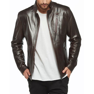 Custom Size Casual Wear Genuine Fashion <b>Leather</b> <b>Jacket</b> for <b>Men</b> 2026 New Arrival High Quality Fashion <b>Men</b> <b>Leather</b> <b>jacket</b> for <b>men</b> - Product Image 2